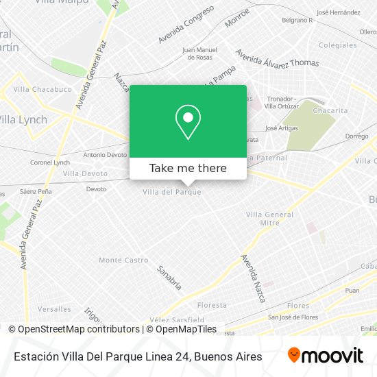 Estación Villa Del Parque Linea 24 map