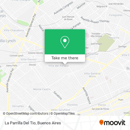La Parrilla Del Tio map