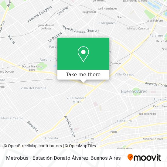 Metrobus - Estación Donato Álvarez map