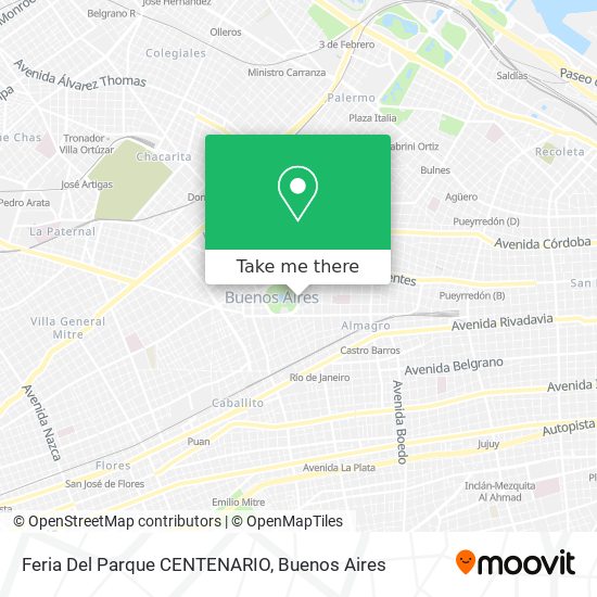 Feria Del Parque CENTENARIO map