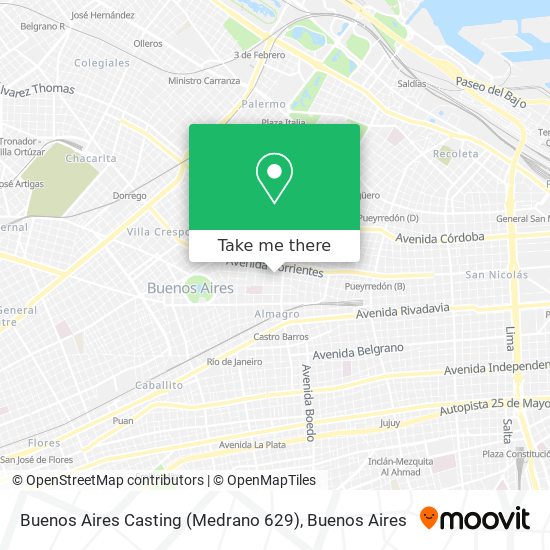Buenos Aires Casting (Medrano 629) map