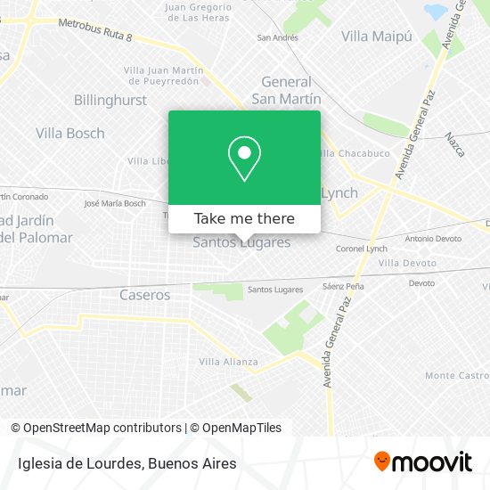 Iglesia de Lourdes map