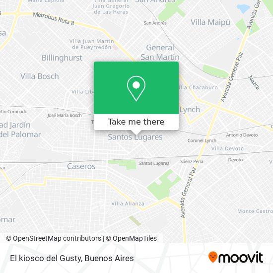 Mapa de El kiosco del Gusty