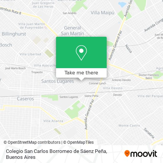 Colegio San Carlos Borromeo de Sáenz Peña map