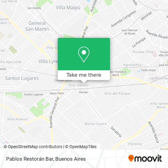 Pablos Restorán Bar map