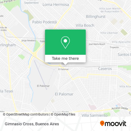 Gimnasio Cross map