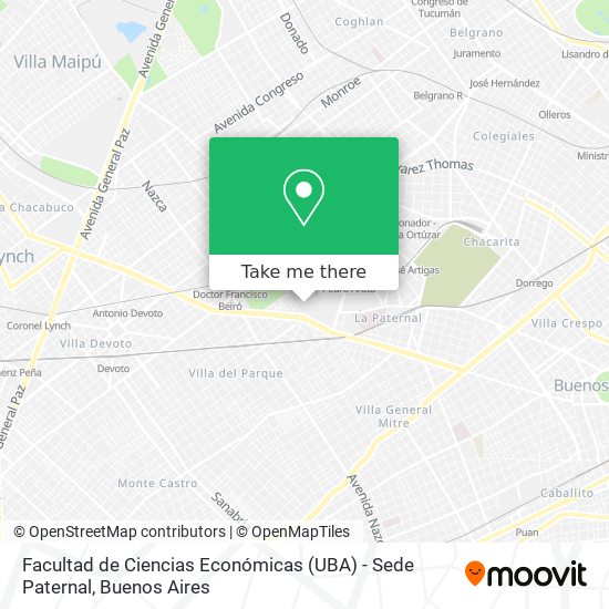 Facultad de Ciencias Económicas (UBA) - Sede Paternal map
