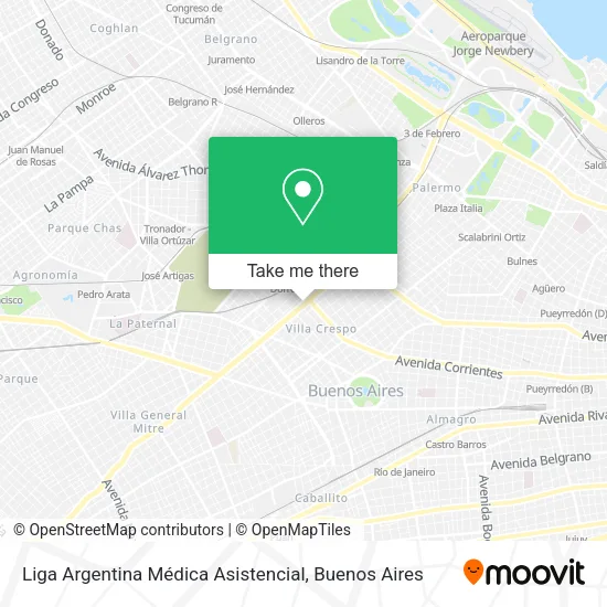 Liga Argentina Médica Asistencial map