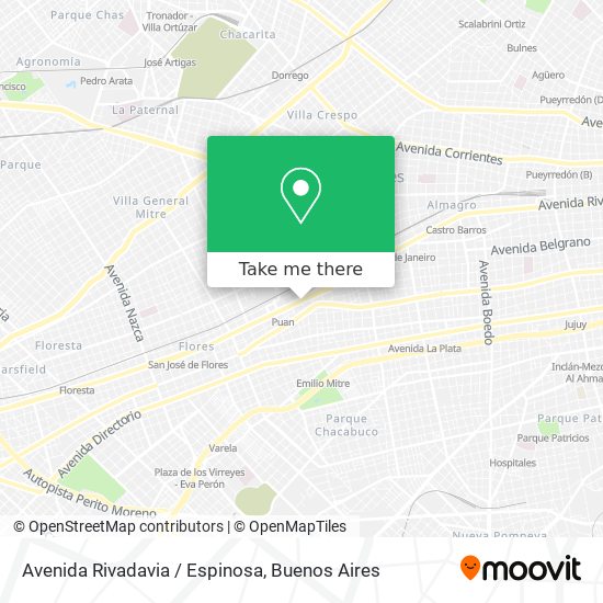 Avenida Rivadavia / Espinosa map