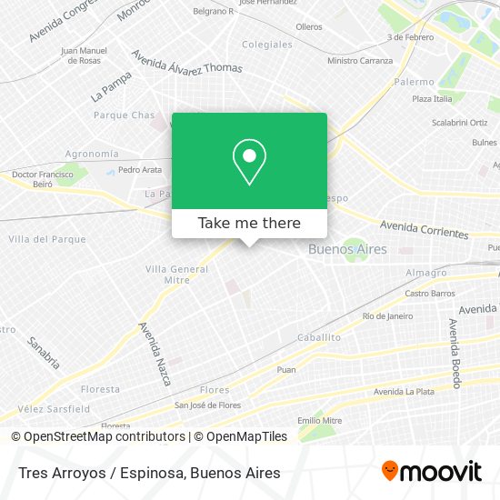 Mapa de Tres Arroyos / Espinosa