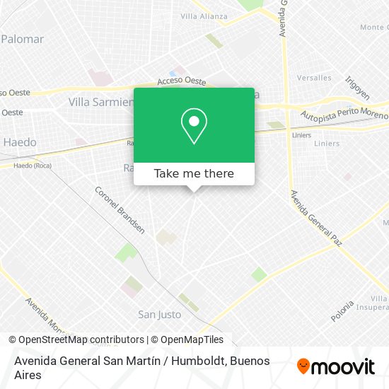 Avenida General San Martín / Humboldt map