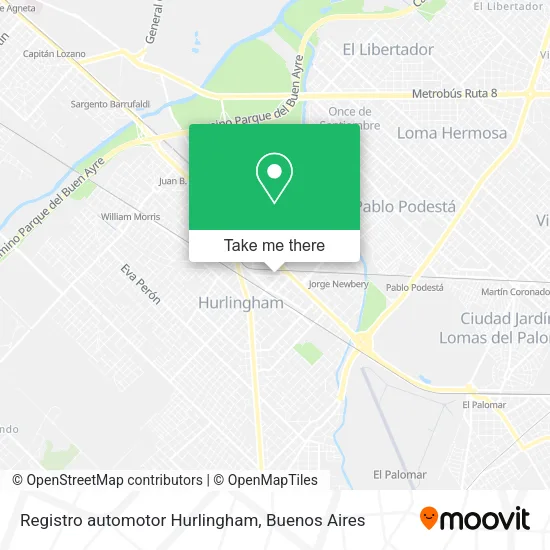 Registro automotor Hurlingham map