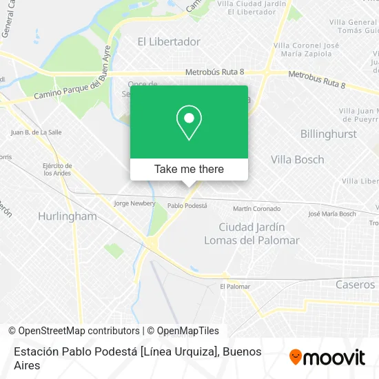 Mapa de Estación Pablo Podestá [Línea Urquiza]