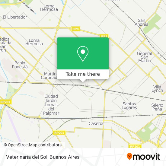 Veterinaria del Sol map