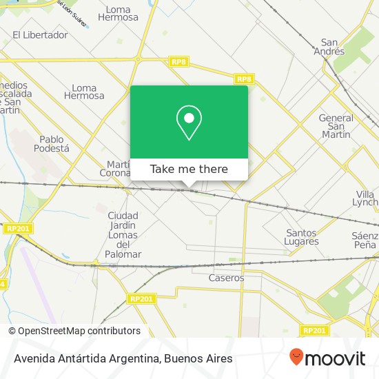 Avenida Antártida Argentina map