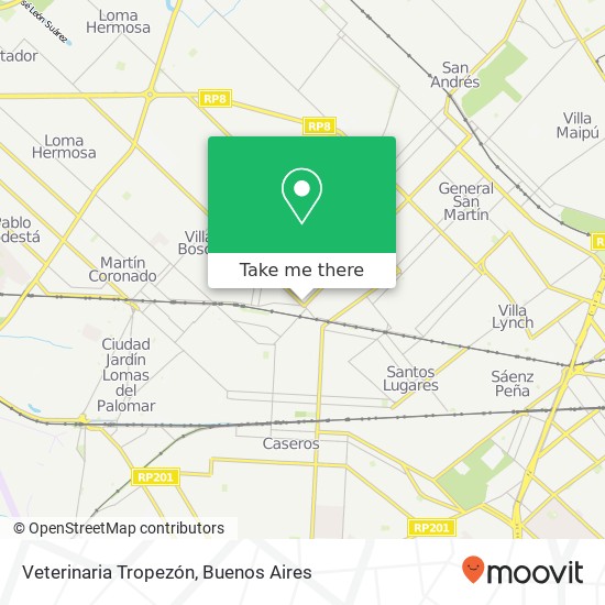 Veterinaria Tropezón map