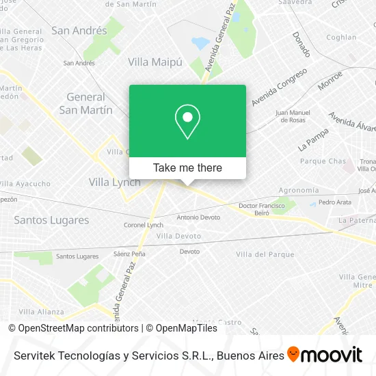 Mapa de Servitek Tecnologías y Servicios S.R.L.