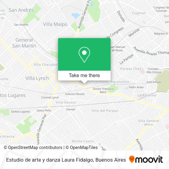 Mapa de Estudio de arte y danza Laura Fidalgo