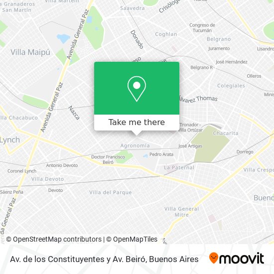 Av. de los Constituyentes y Av. Beiró map