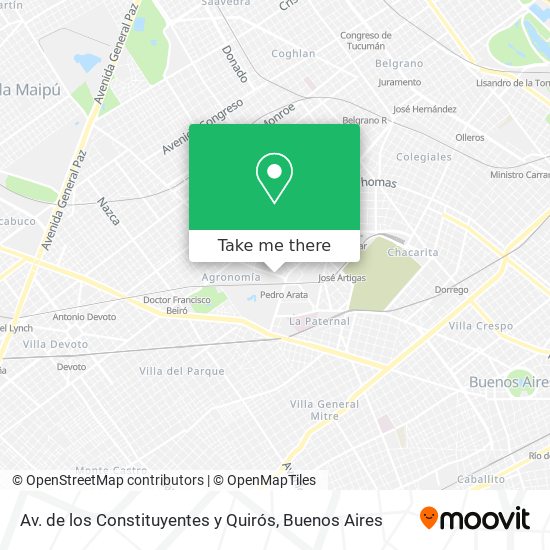 Av. de los Constituyentes y Quirós map
