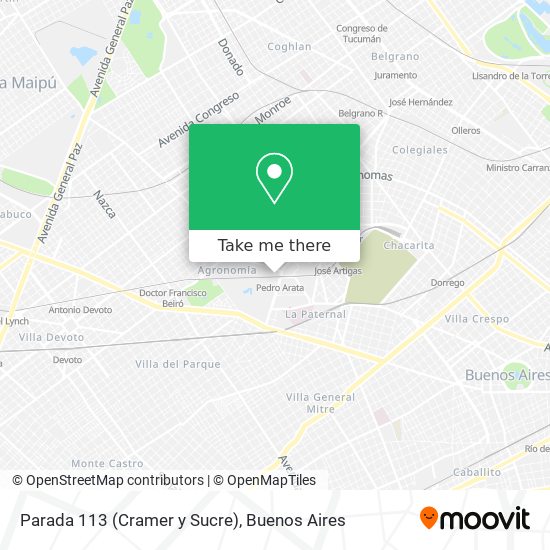 Parada 113 (Cramer y Sucre) map