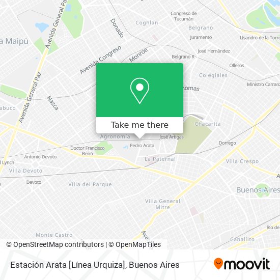 Estación Arata [Línea Urquiza] map