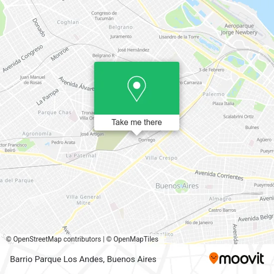 Mapa de Barrio Parque Los Andes