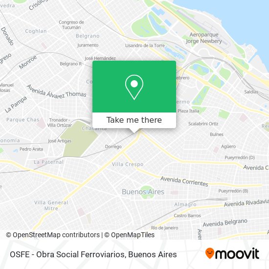 OSFE - Obra Social Ferroviarios map