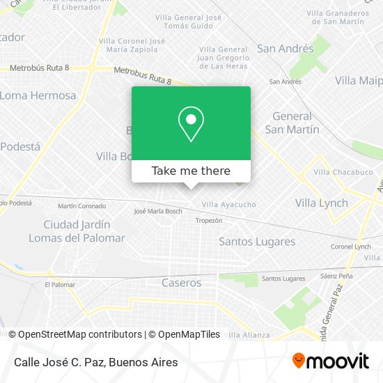 Mapa de Calle José C. Paz