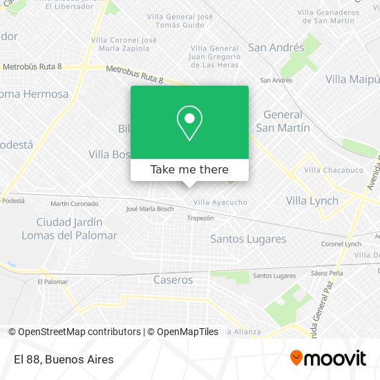 Mapa de El 88