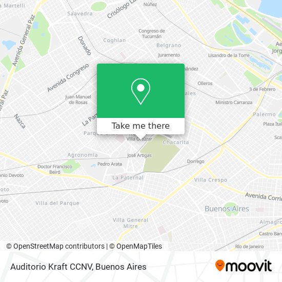 Mapa de Auditorio Kraft CCNV