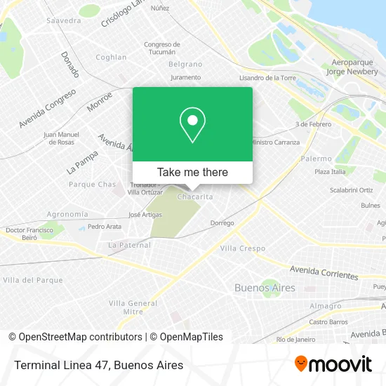 Mapa de Terminal Linea 47