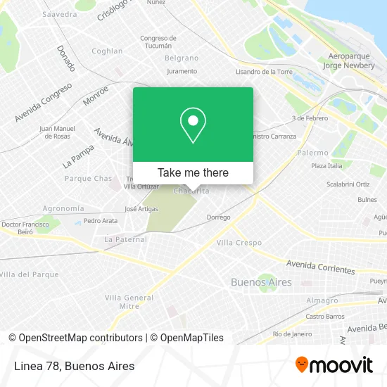 Linea 78 map