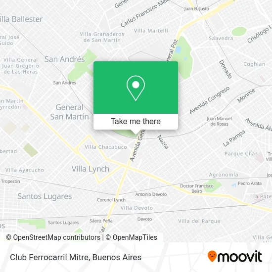 Mapa de Club Ferrocarril Mitre