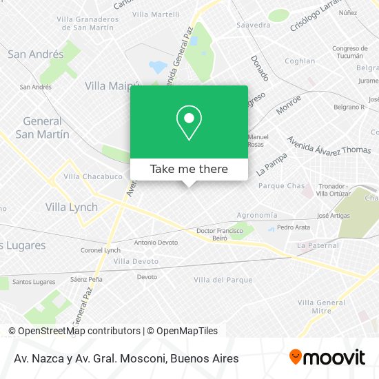 Av. Nazca y Av. Gral. Mosconi map