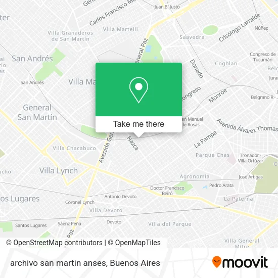Mapa de archivo san martin anses