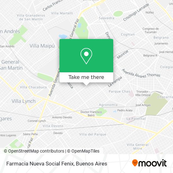 Farmacia Nueva Social Fenix map