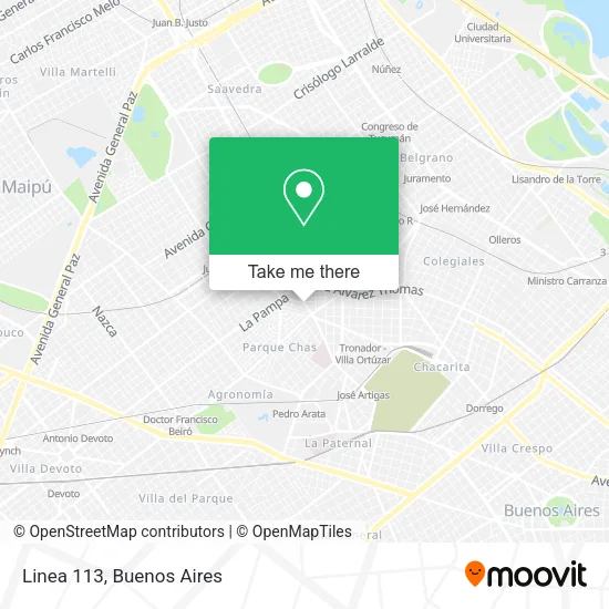 Mapa de Linea 113