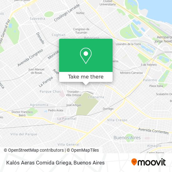 Kalós Aeras Comida Griega map