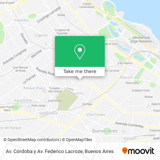 Mapa de Av. Córdoba y Av. Federico Lacroze