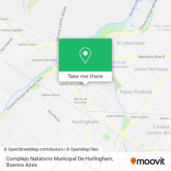 Complejo Natatorio Municipal De Hurlingham map