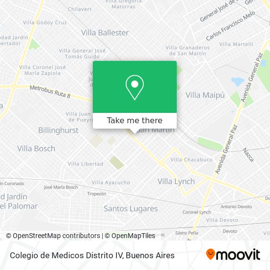 Colegio de Medicos Distrito IV map