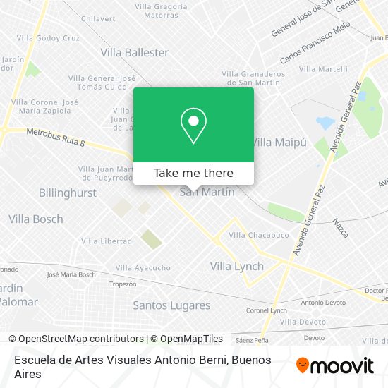Escuela de Artes Visuales Antonio Berni map