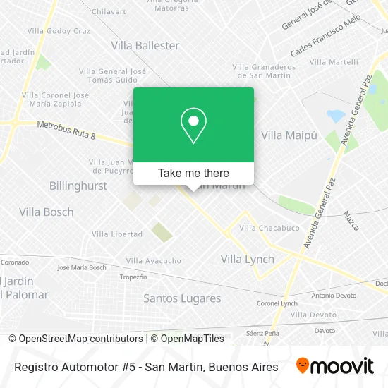 Mapa de Registro Automotor #5 - San Martin