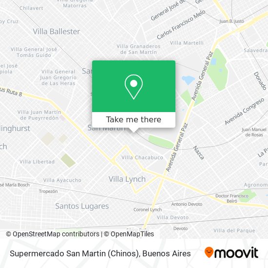 Supermercado San Martin (Chinos) map