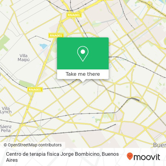 Centro de terapia física Jorge Bombicino map