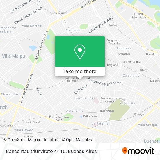 Banco Itau triunvirato 4410 map