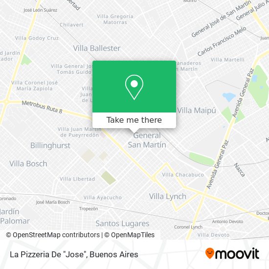 La Pizzeria De "Jose" map
