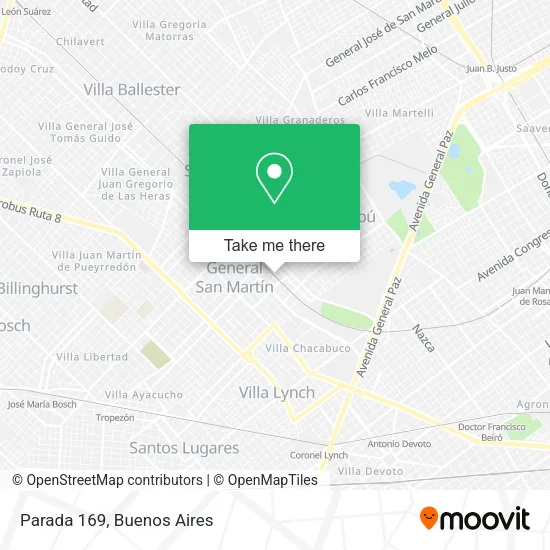 Mapa de Parada 169