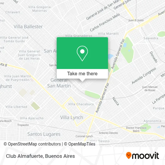 Club Almafuerte map